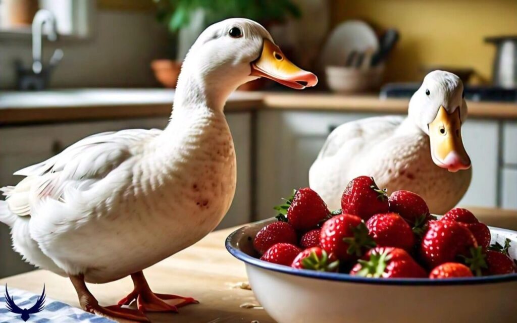 can ducks have strawberries 
can ducks eat strawberries 
do ducks like strawberries 
do ducks eat strawberries 
can ducks eat strawberry tops