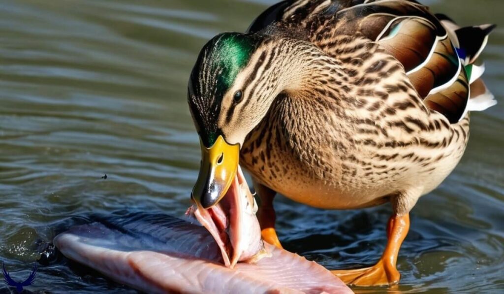 do ducks eat fish in ponds
how do ducks eat fish 
what kind of fish do ducks eat